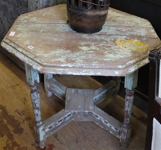 Painted octagonal table